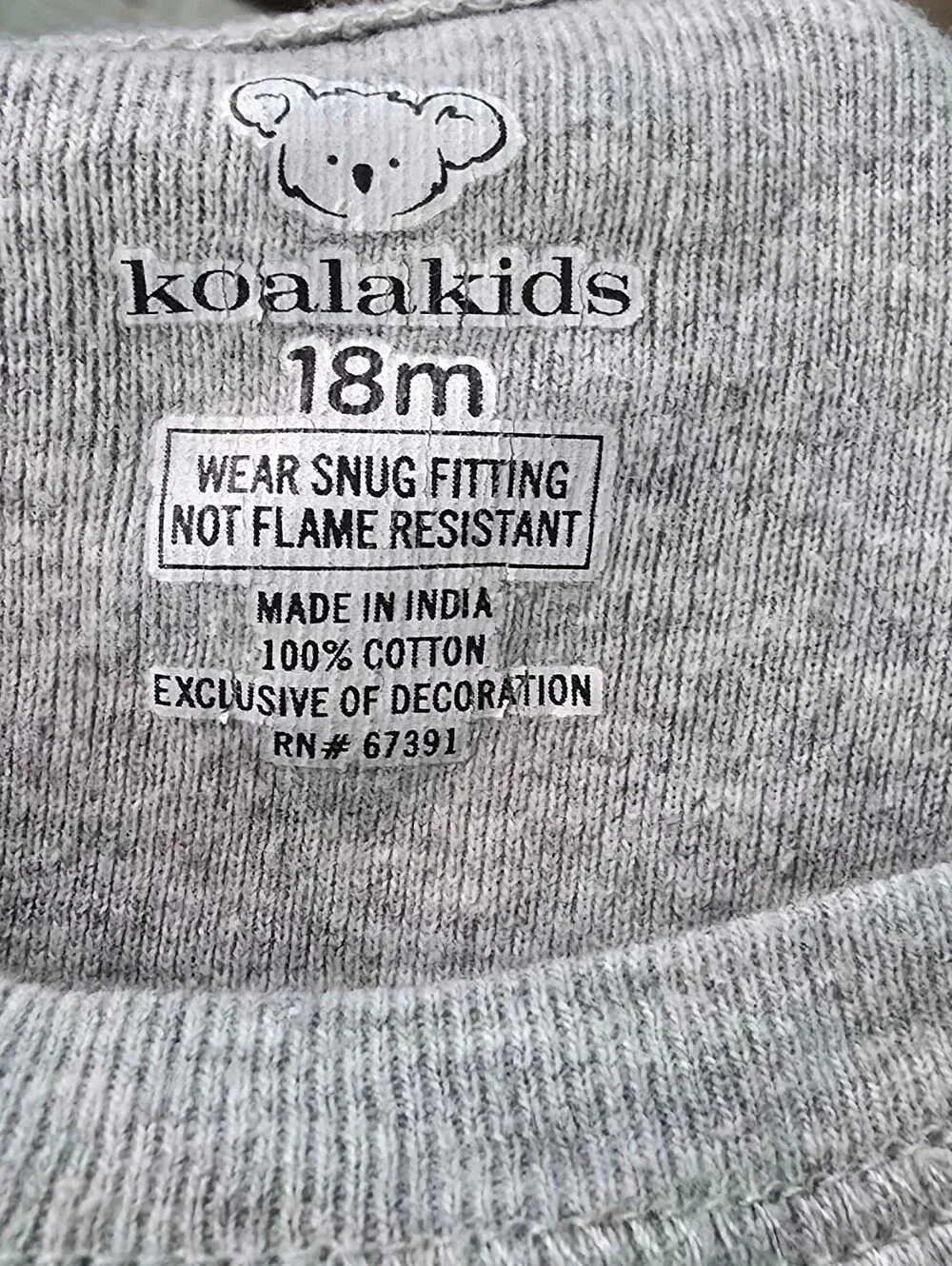 Lil Rookie Baby Boy Longsleeve Pajamas Koala Kids Size 18 Months MVP Football